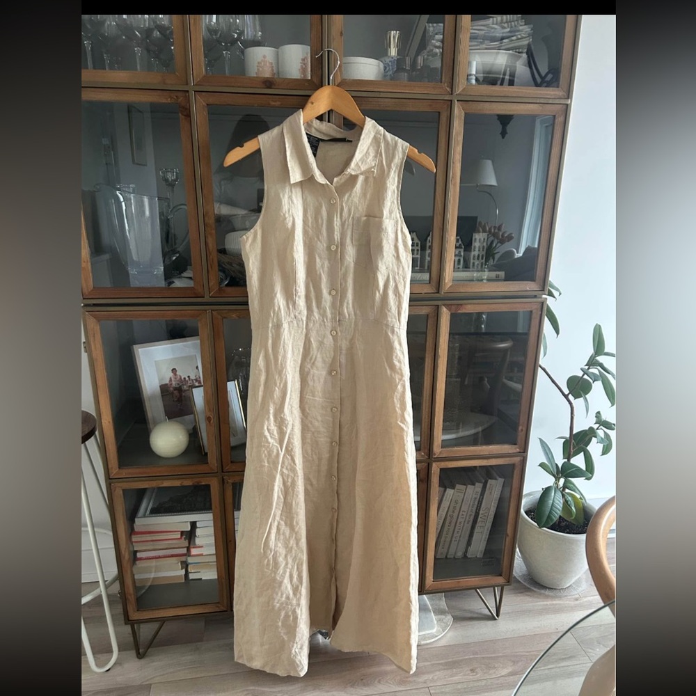Vintage 100% Linen Dress